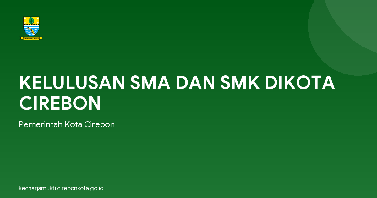 KELULUSAN SMA DAN SMK DIKOTA CIREBON
