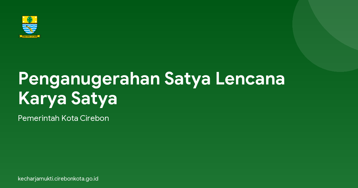 Penganugerahan Satya Lencana Karya Satya