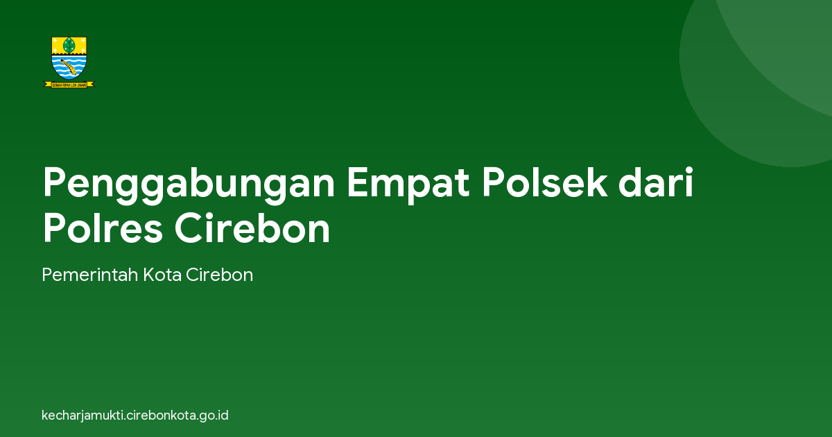 Penggabungan Empat Polsek dari Polres Cirebon