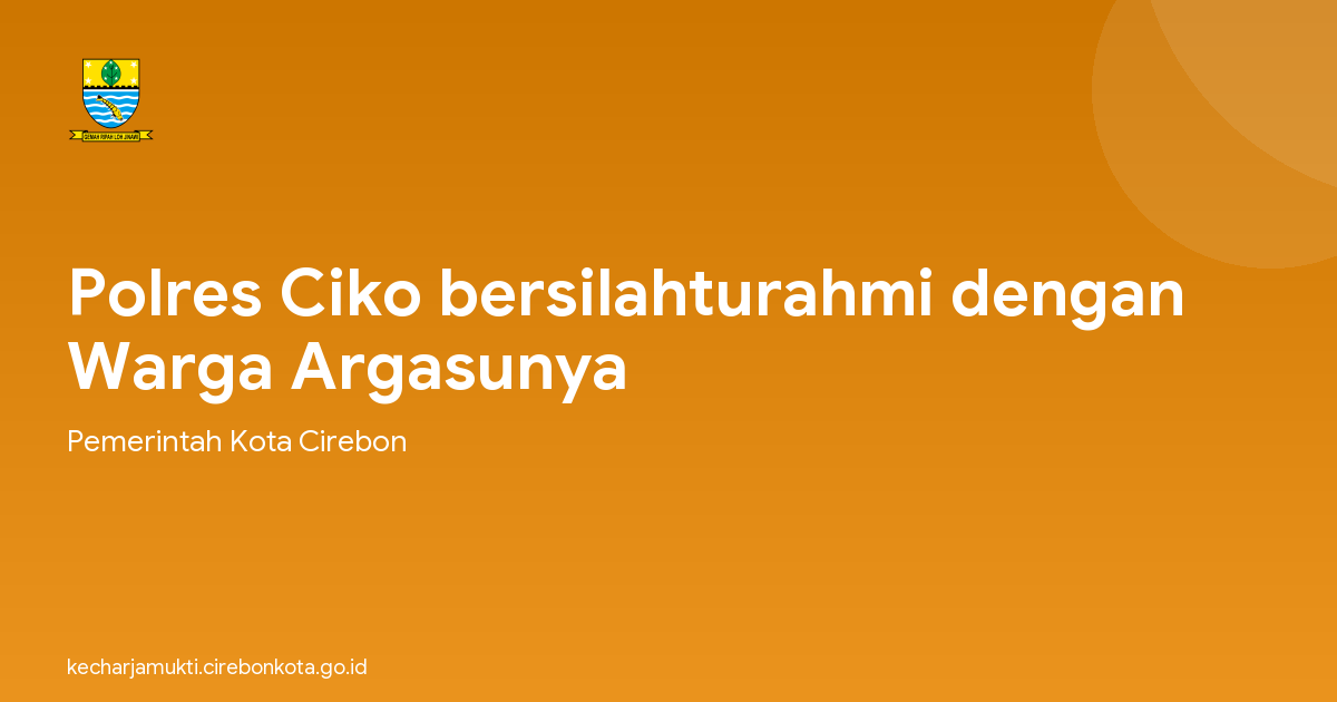 Polres Ciko bersilahturahmi dengan Warga Argasunya