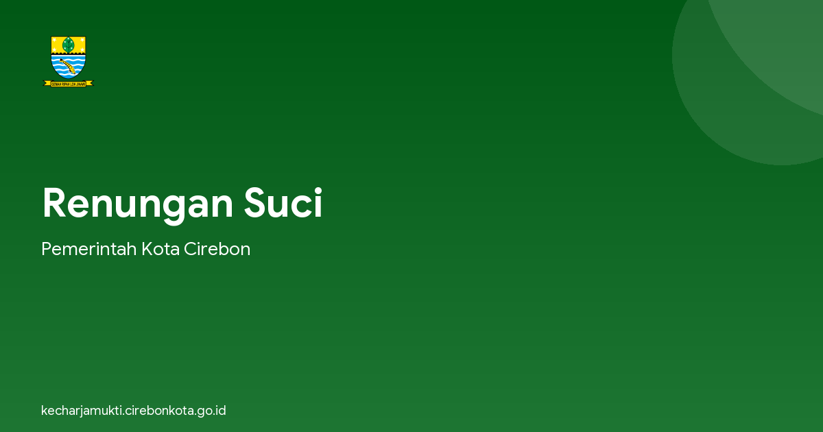 Renungan Suci