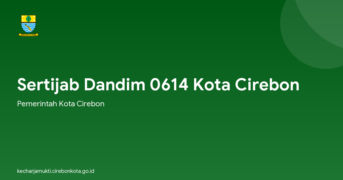 Sertijab Dandim 0614 Kota Cirebon