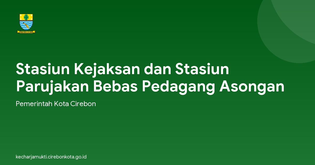 Stasiun Kejaksan dan Stasiun Parujakan Bebas Pedagang Asongan