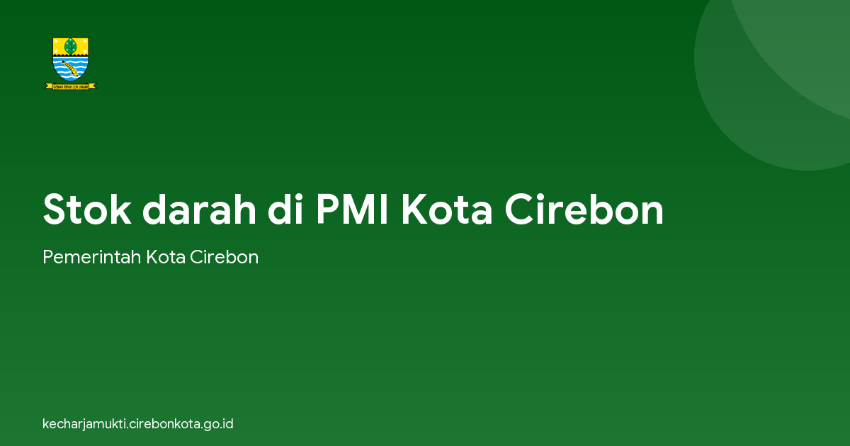 Stok darah di PMI Kota Cirebon