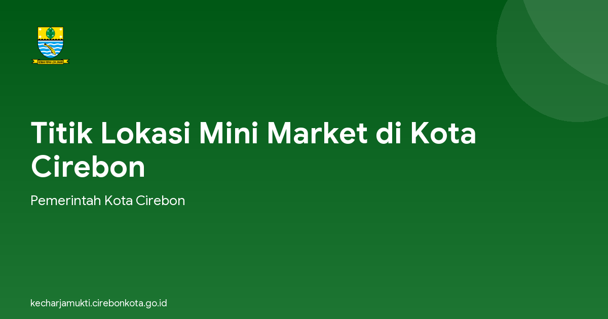 Titik Lokasi Mini Market di Kota Cirebon