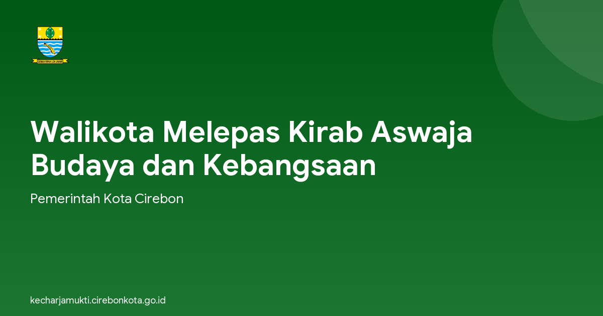 Walikota Melepas Kirab Aswaja Budaya dan Kebangsaan