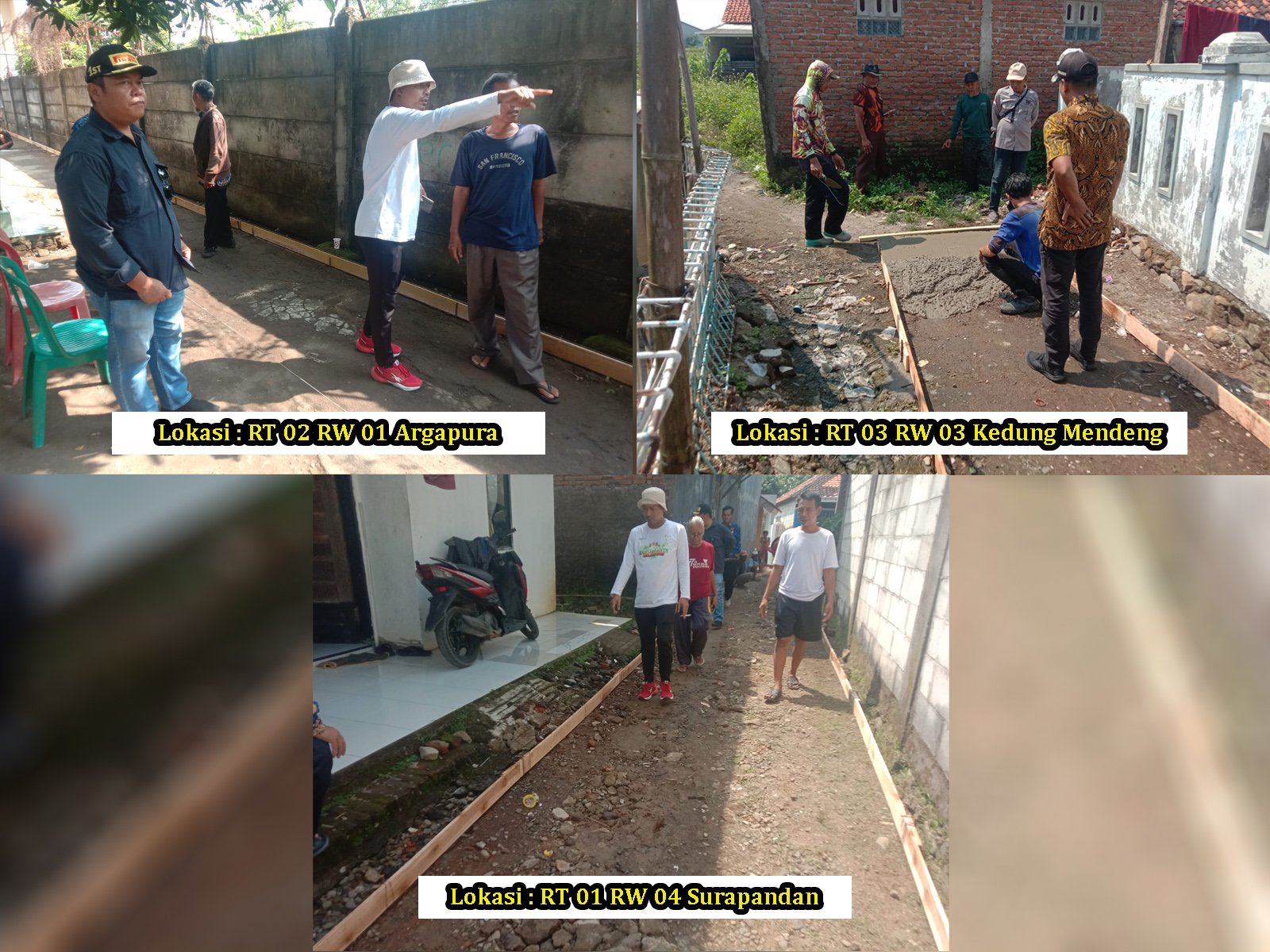 MONITORING KEGIATAN PENGECORAN JALAN DI KELURAHAN ARGASUNYA