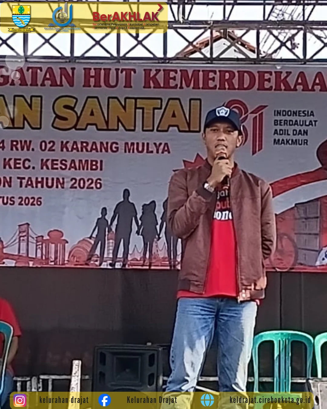 kegiatan Jalan Santai yang digelar meriah dalam rangka memperingati HUT RI di wilayah RW 02 Karang Mulya.