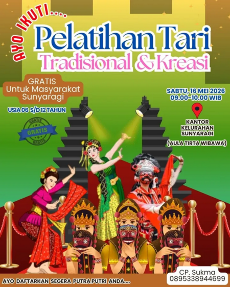 Ayo IKUTI Pelatihan Tari Tradisional dan  Kreasi