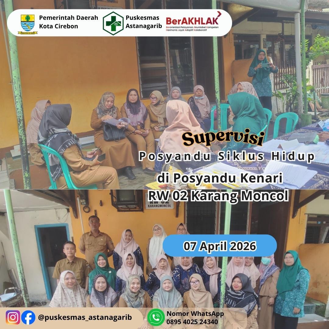 Supervisi Posyandu Siklus Hidup di Posyandu Kenari RW 02 Karang Moncol Kelurahan Pekalipan
