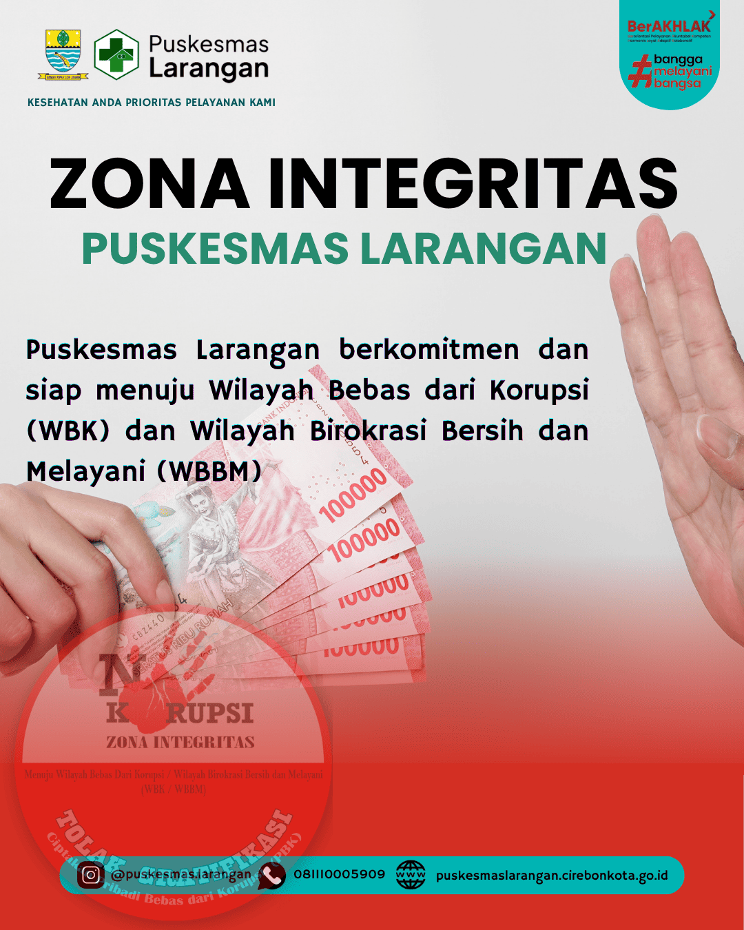 Zona Integritas Puskesmas Larangan: Wujud Nyata Pelayanan Jujur dan Berkualitas