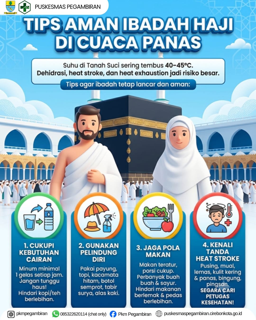 TIPS AMAN IBADAH HAJI DI CUACA PANAS