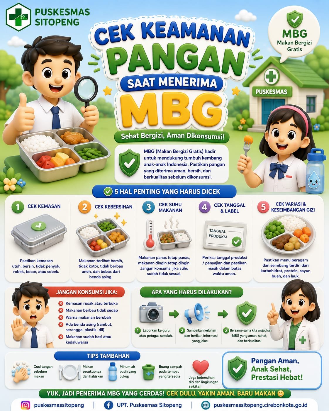 Sudah terima MBG, Yuk, cek keamanan pangannya dulu